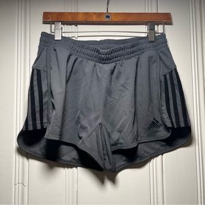 Adidas Grey Black Running Shorts Medium